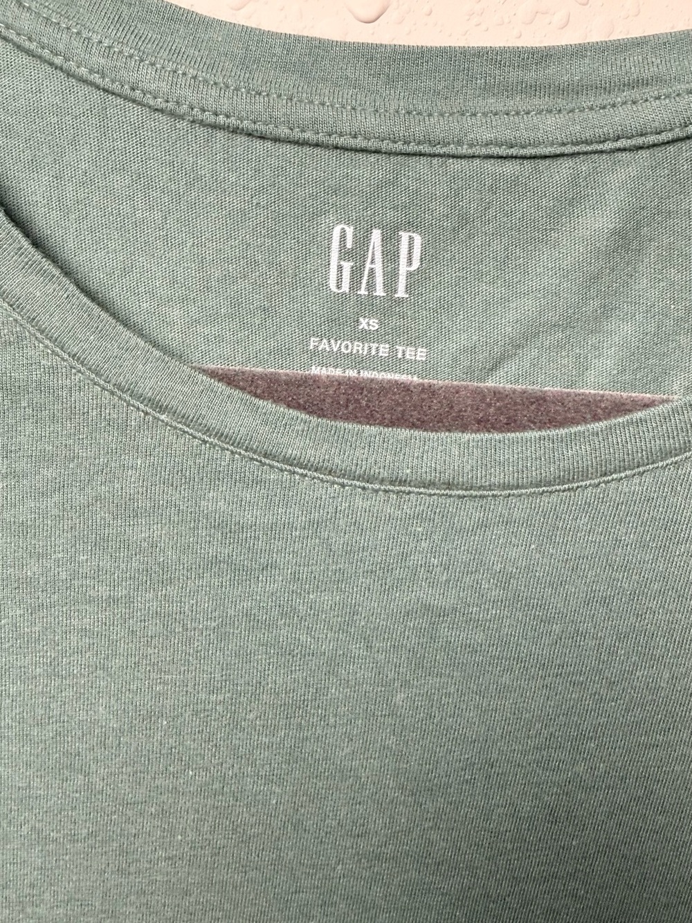 Gap Favorite Tee Short Sleeve Crewneck T-Shirt Sage Green XS Soft Casual Basic - Picture 4 of 9